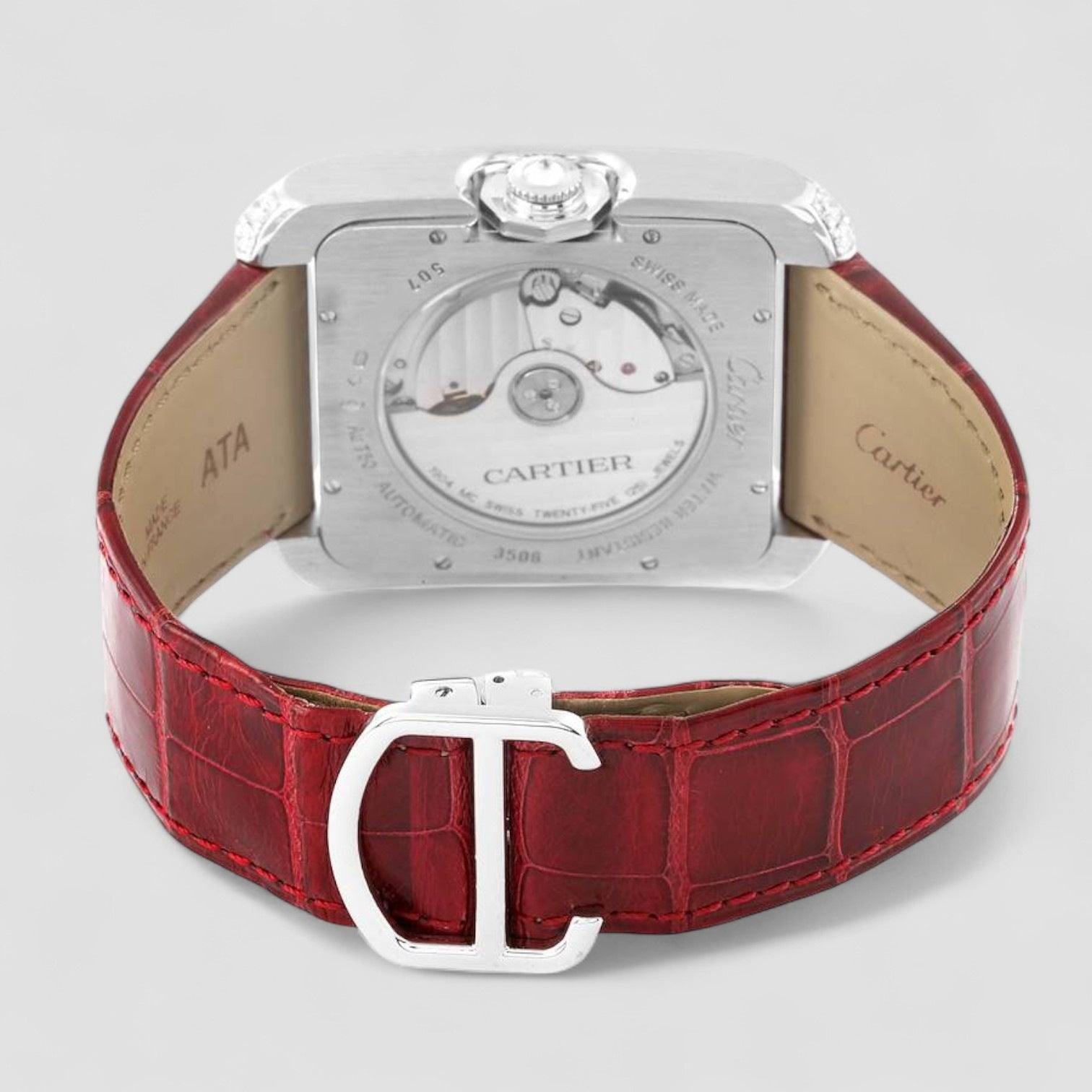 Tank Anglaise XL White Gold Diamond Mens Watch