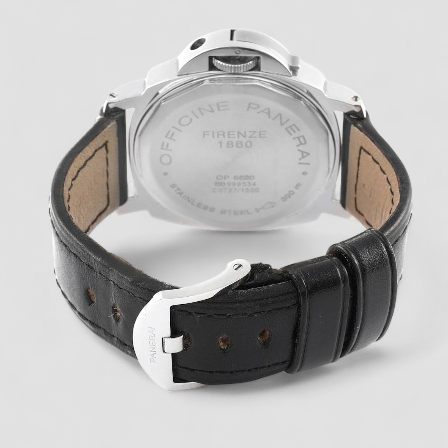 Luminor Base 44mm Black Dial Steel Mens Watch