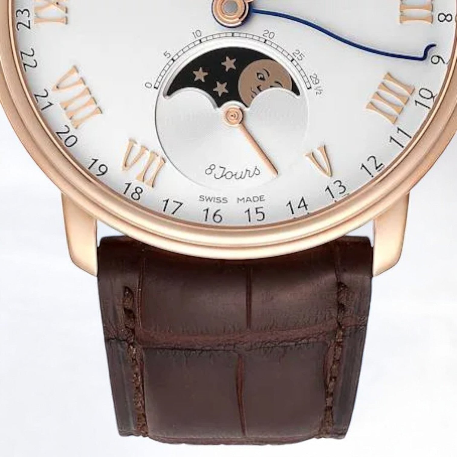 Villeret Moonphase Complete Calendar 8 Day 18K Rose Gold