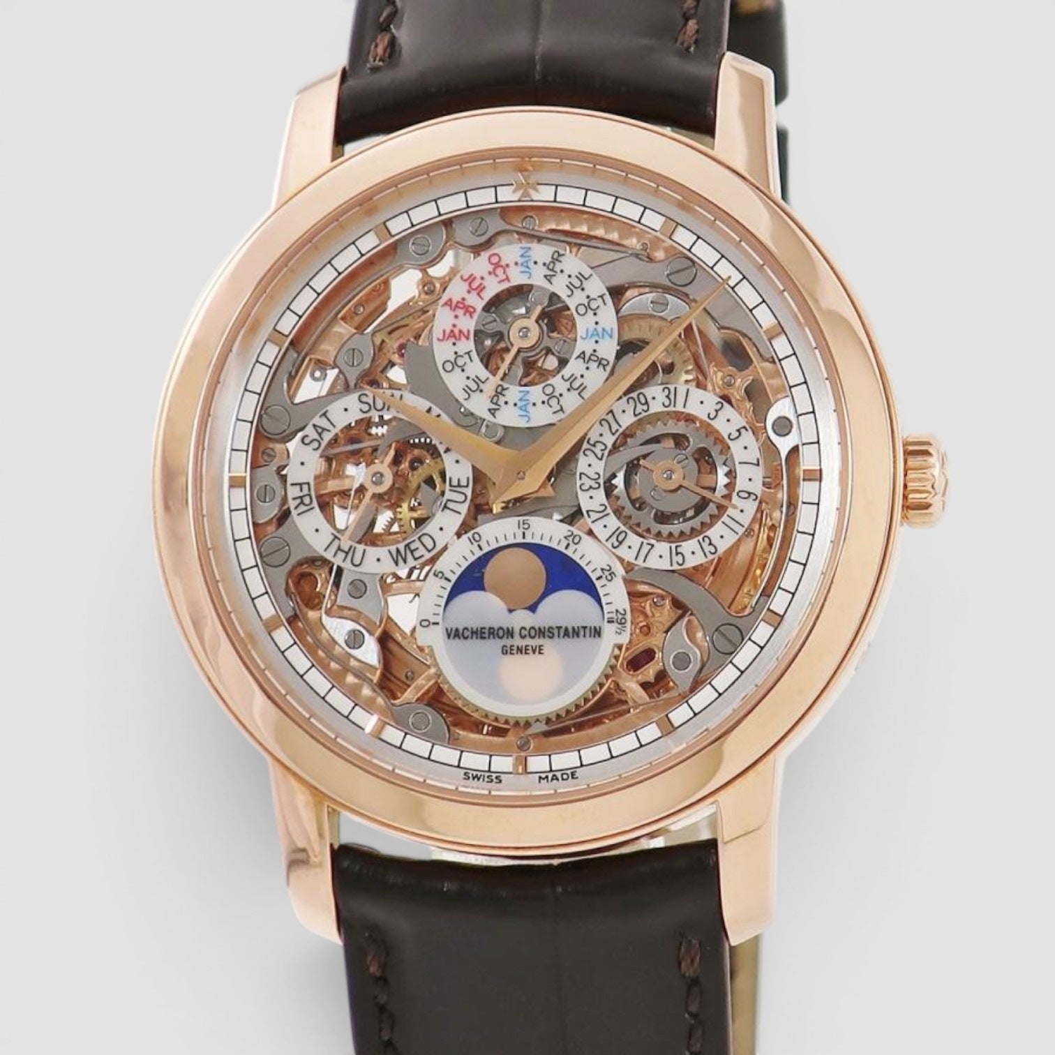 Traditionnelle Skeleton Perpetual Calendar 39mm Rose Gold
