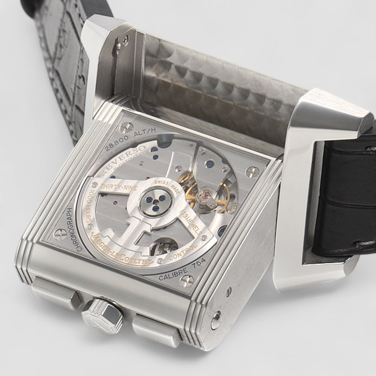 Reverso Squadra Chronograph GMT SS / Alligator