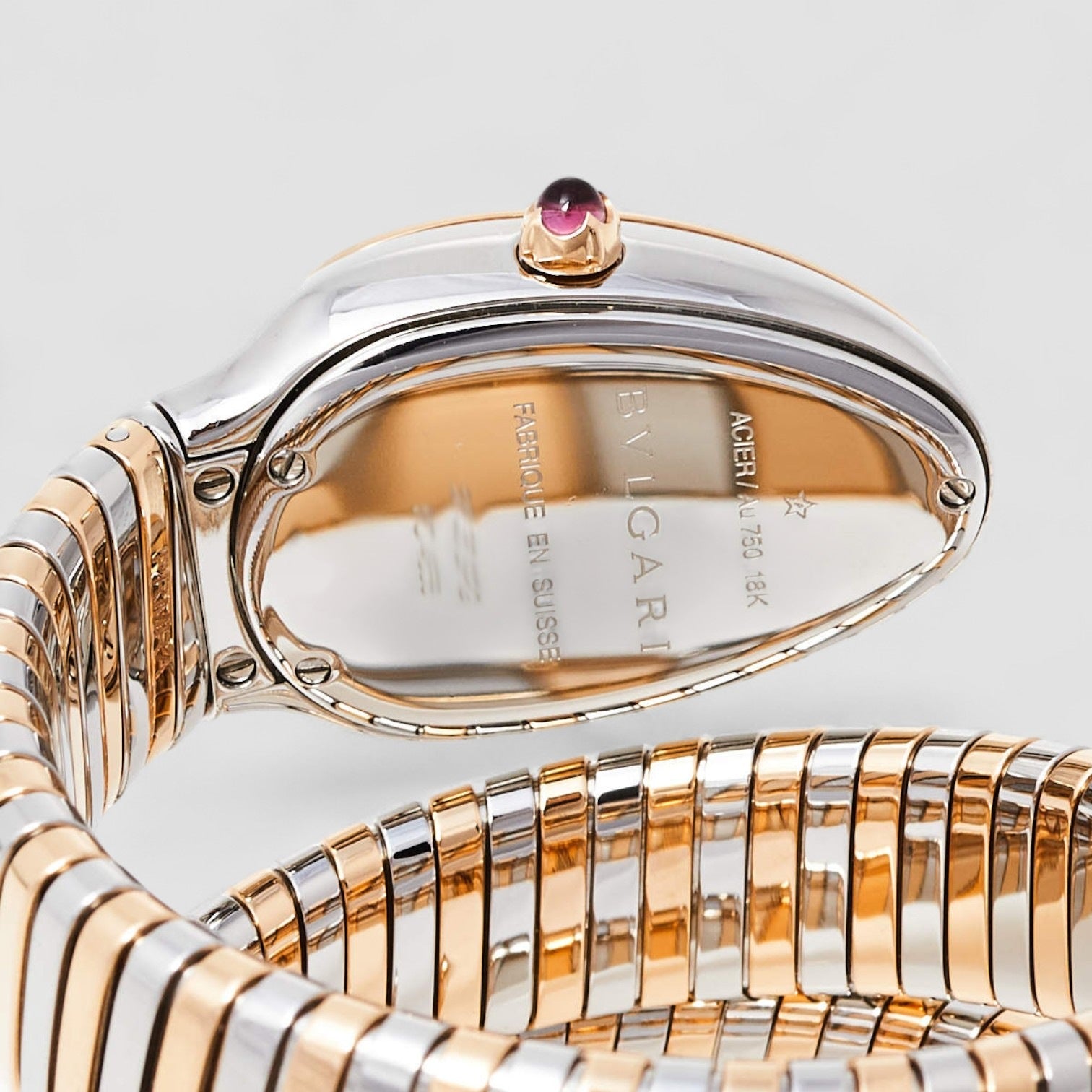 Serpenti Tubogas Silver Opaline Dial Quartz Ladies Watch