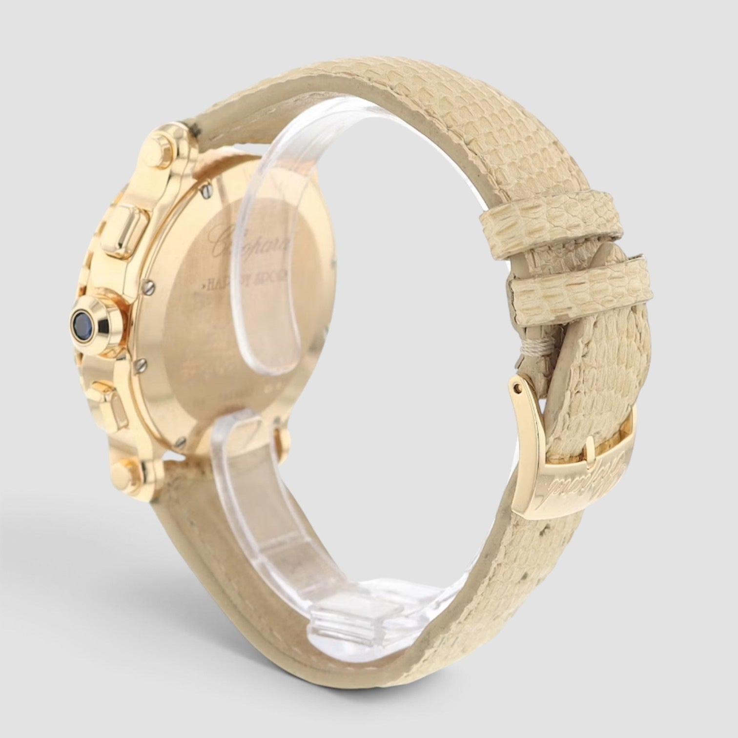 Happy Sport Chronograph 42mm Rose Gold White Dial