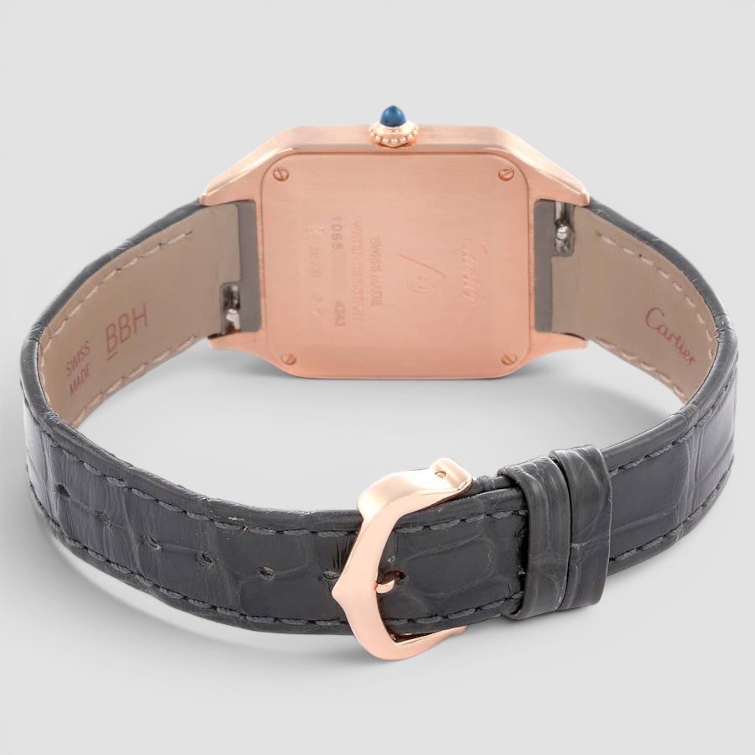 Santos-Dumont Small 18K Rose Gold Silver Dial