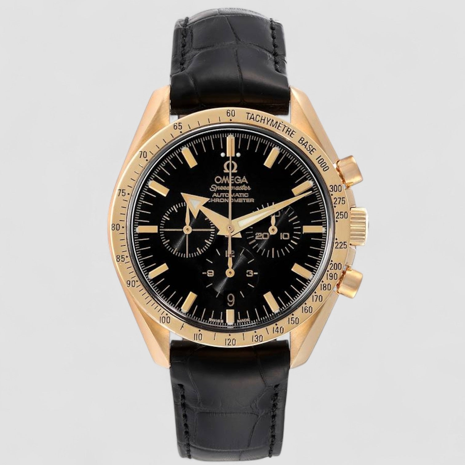 Speedmaster Broad Arrow Yellow Gold Mens Watch