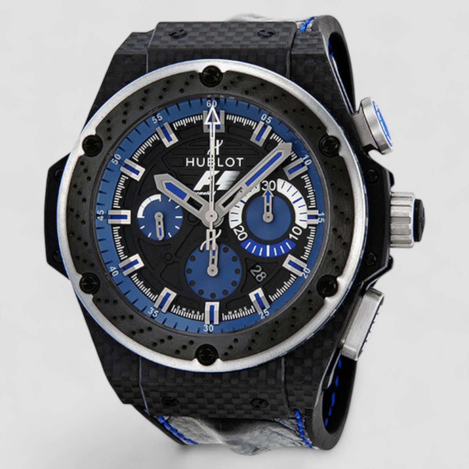King Power Interlagos Matte Black Dial Chronograph Men's Watch