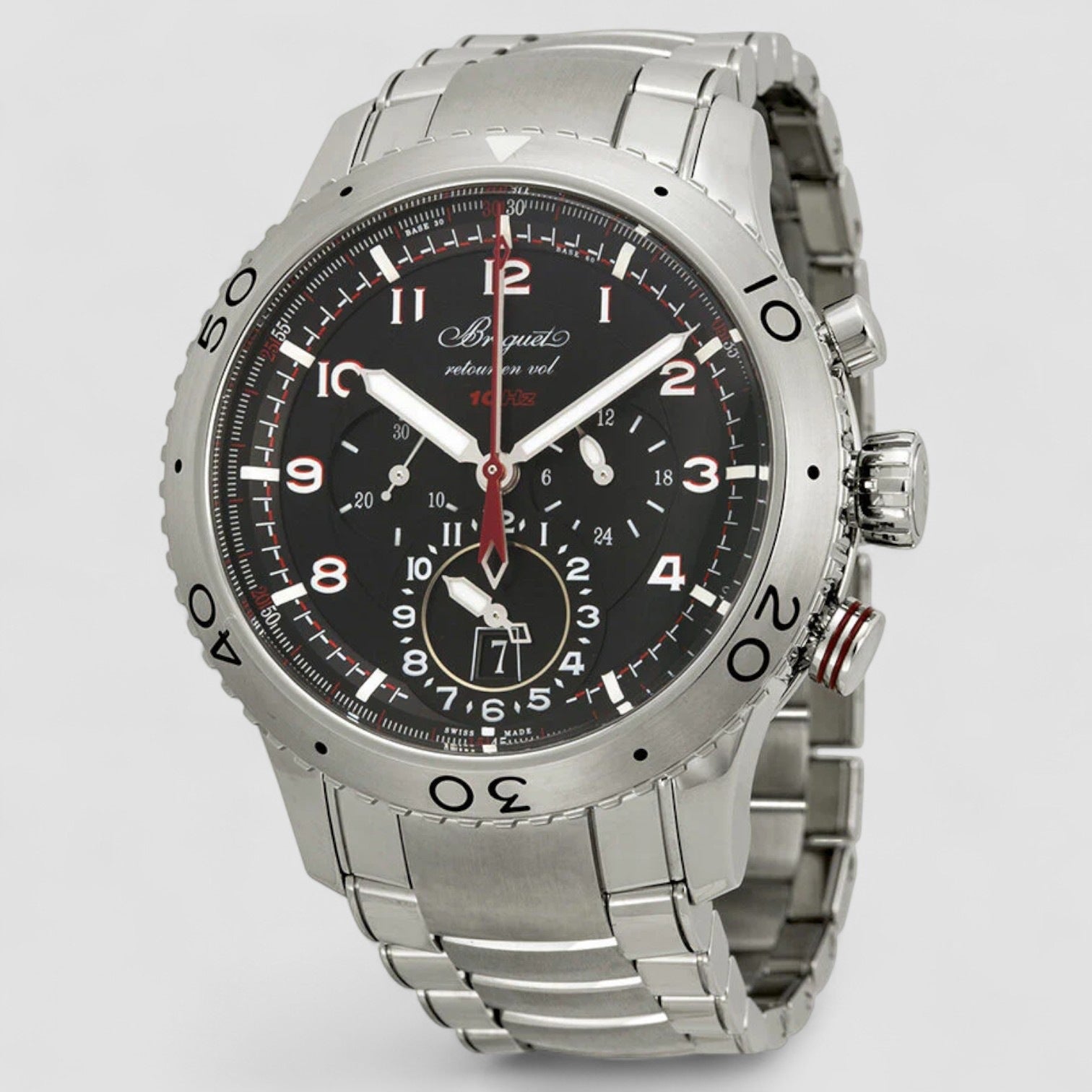 Chronograph XXII Black Dial Stainless Steel Men's Watch
