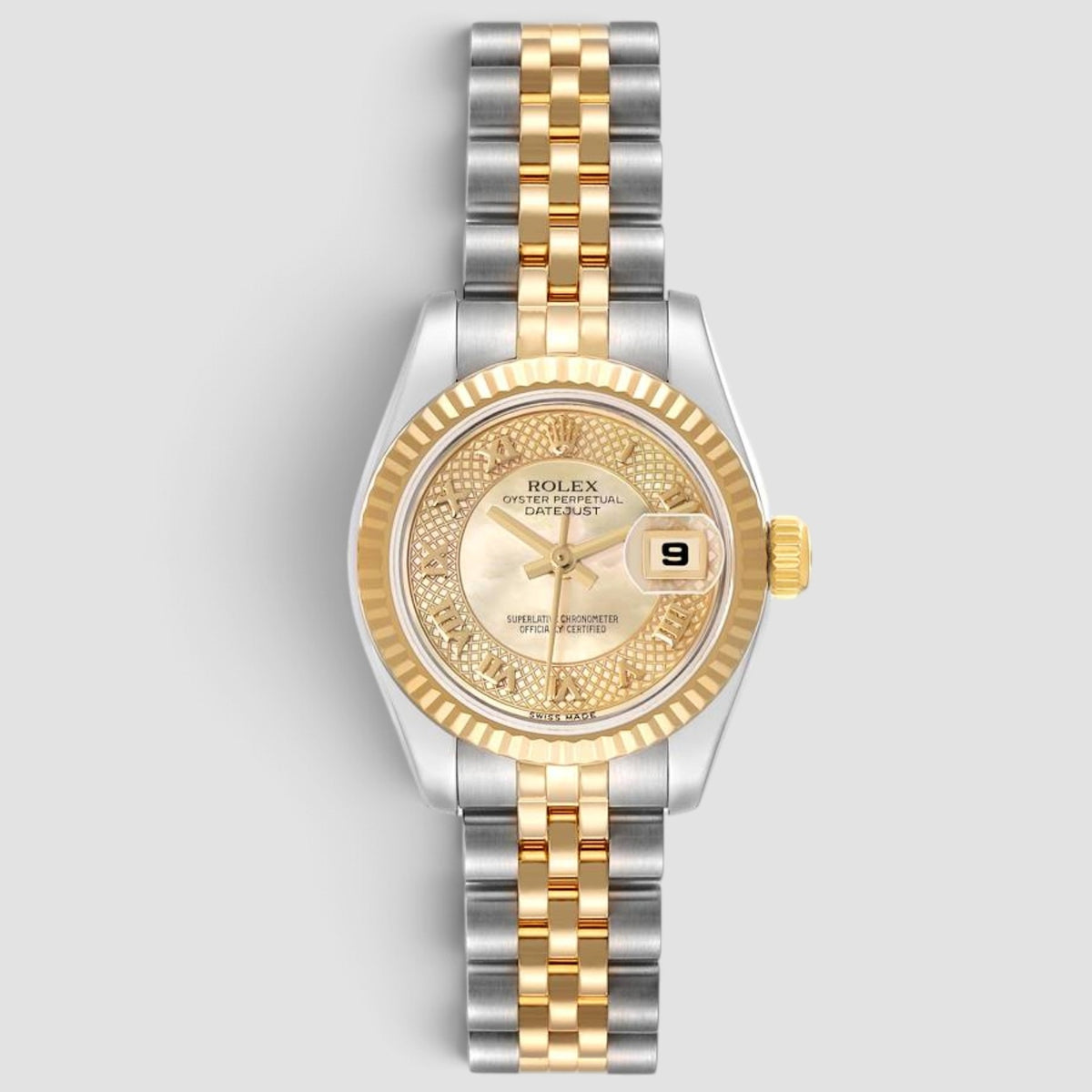 Lady-Datejust 26 Champagne Mother-of-Pearl Roman Dial Jubilee