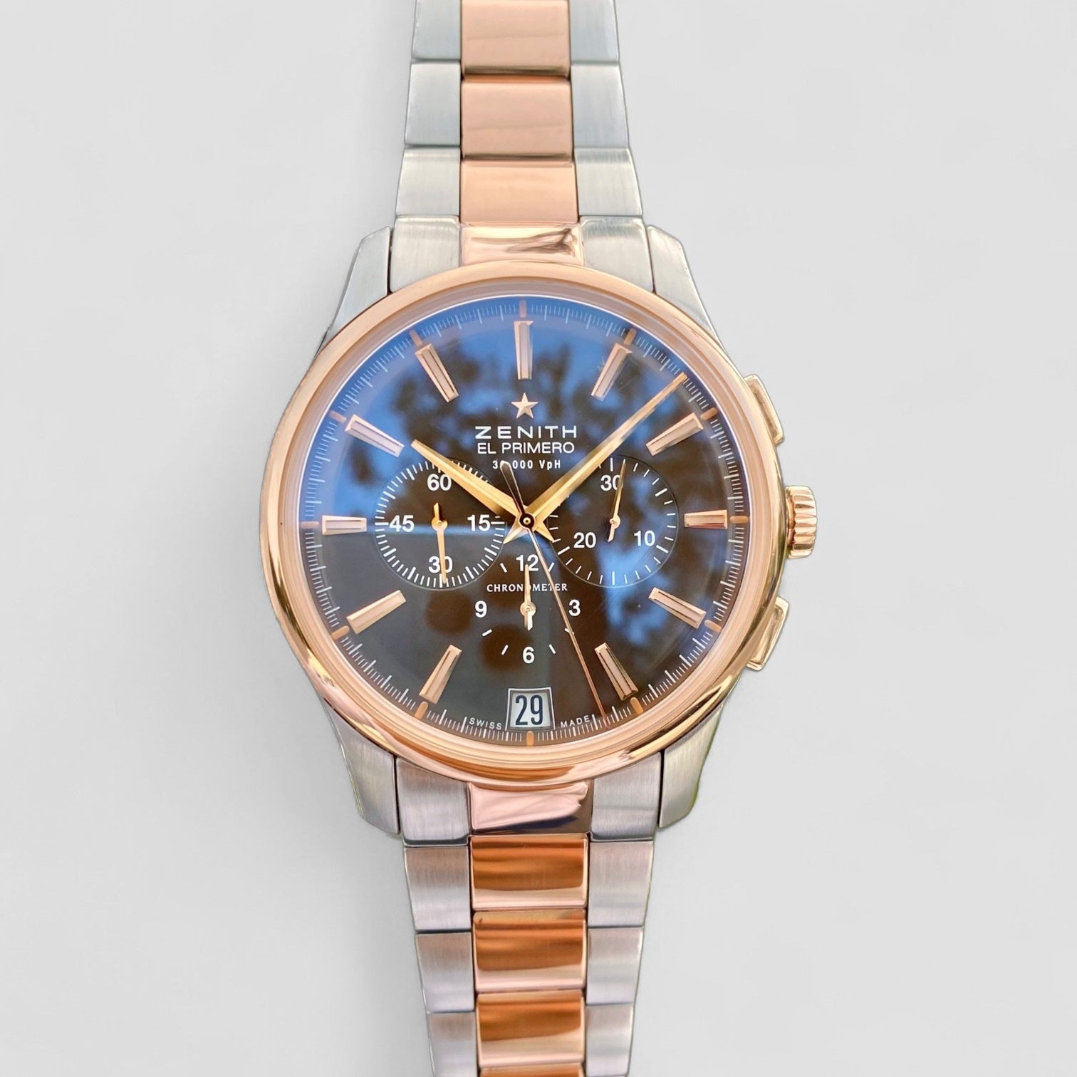 El Primero Captain Chronograph Stainless steel & 18K Rose Gold Men's Watch