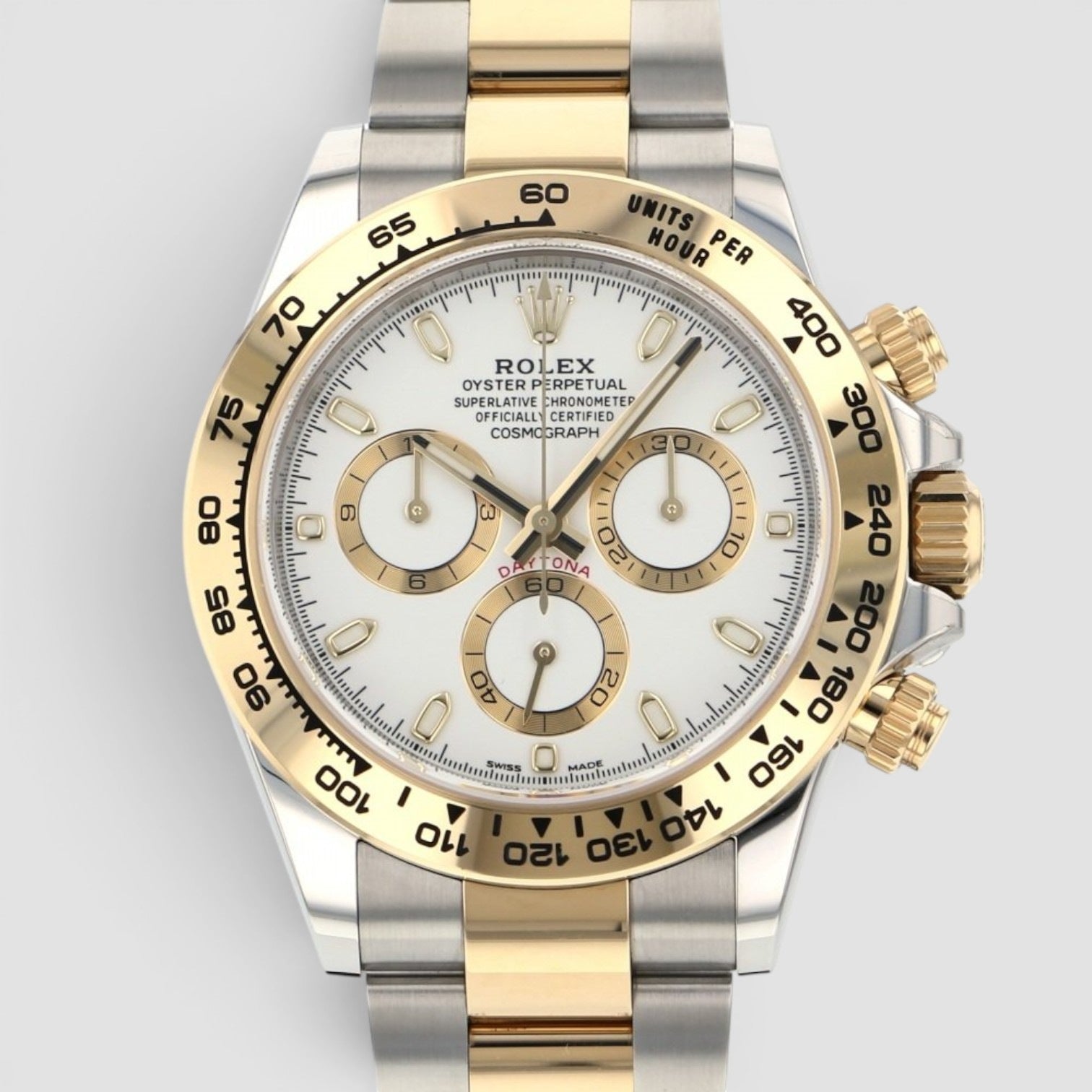 Cosmograph Daytona 40mm Oystersteel & 18K Yellow Gold White Dial