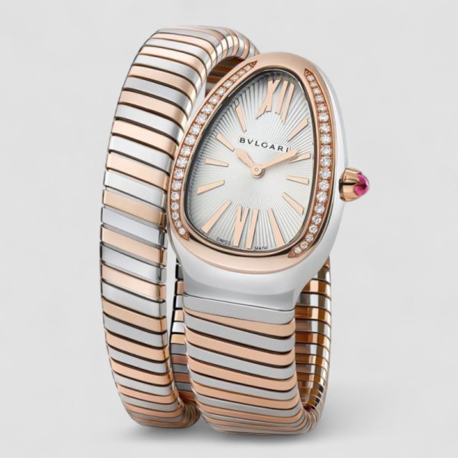 Serpenti Tubogas Steel and Rose Gold 18k