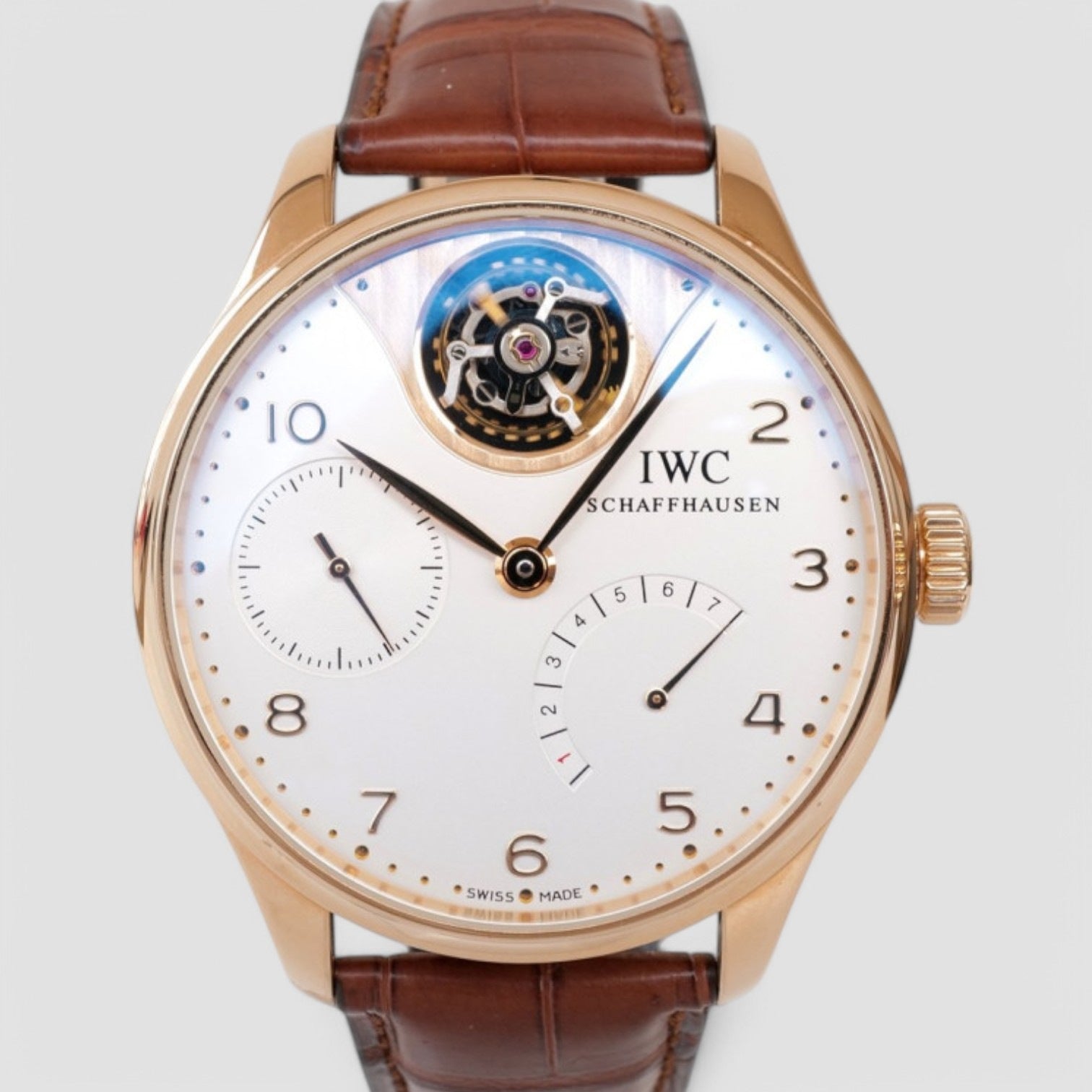 Portuguese Tourbillon Mystere 18K Rose Gold Silver Dial LIMITED