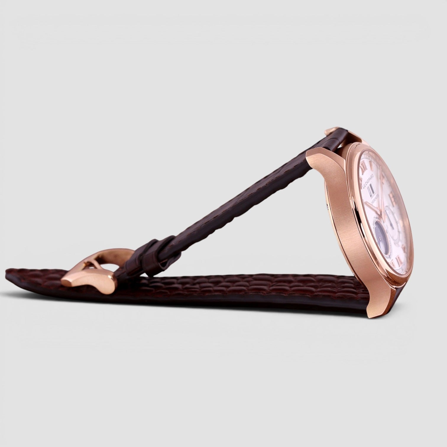 L.U.C Lunar Big Date 42mm 18K Rose Gold Silver Dial