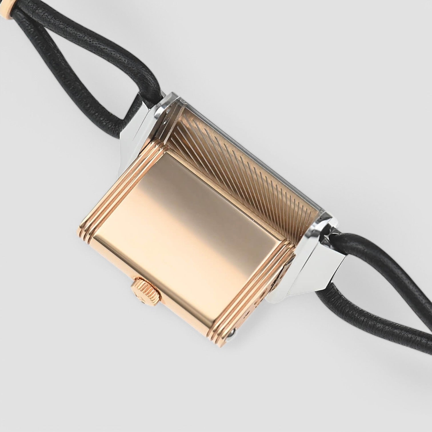 Reverso One Cordonnet Watch Ladies Steel and 18k Rose Gold Watch