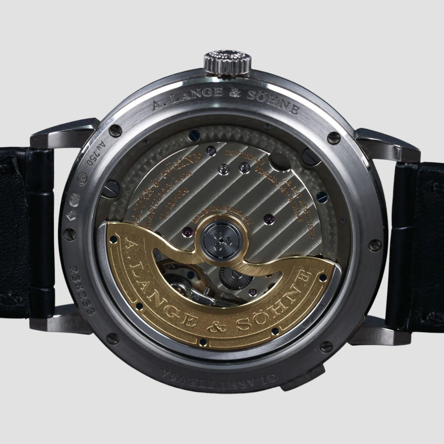 Saxonia Outsize Date 18K White Gold / Black Dial