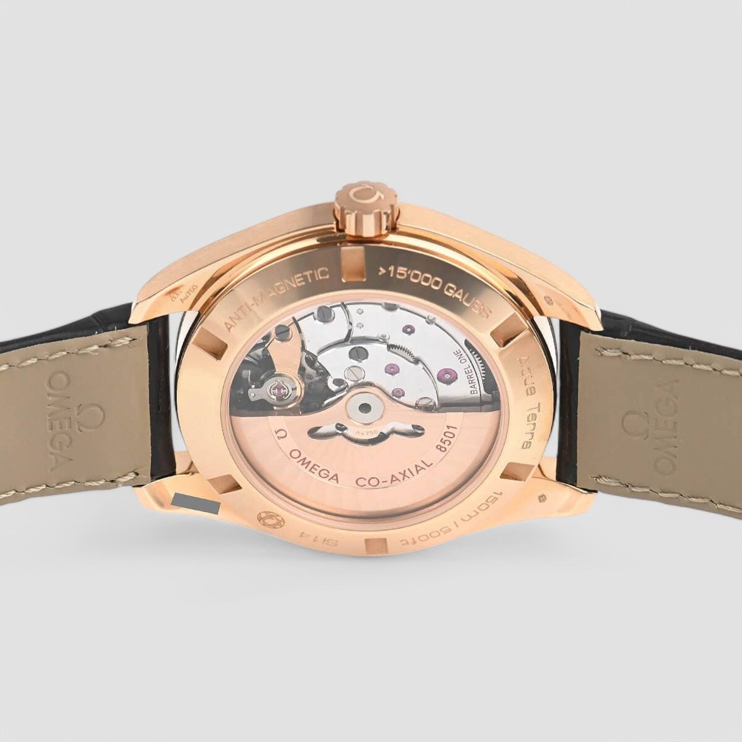 Aqua Terra Brown Dial Rose Gold 42MM