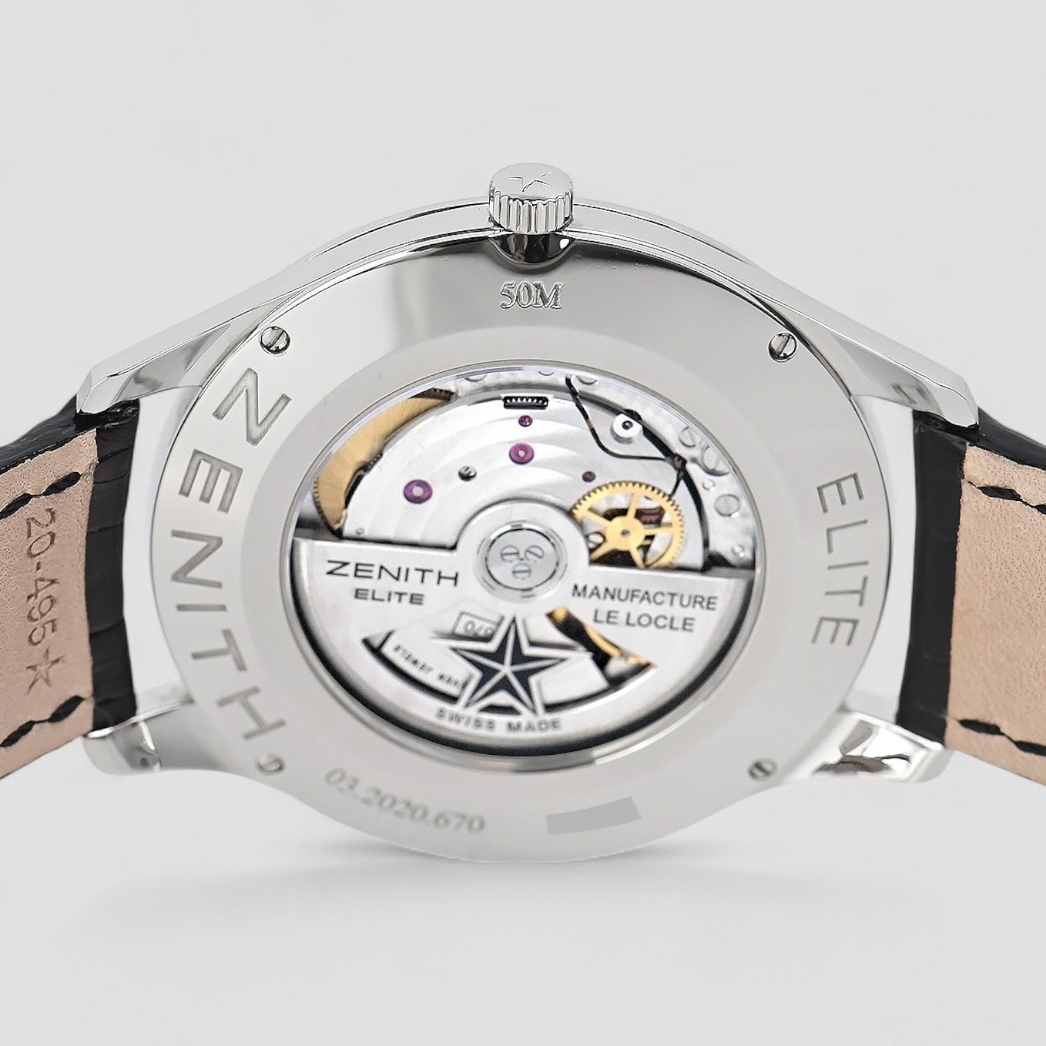 Elite Central Second Smoked Palladium Dial 40mm