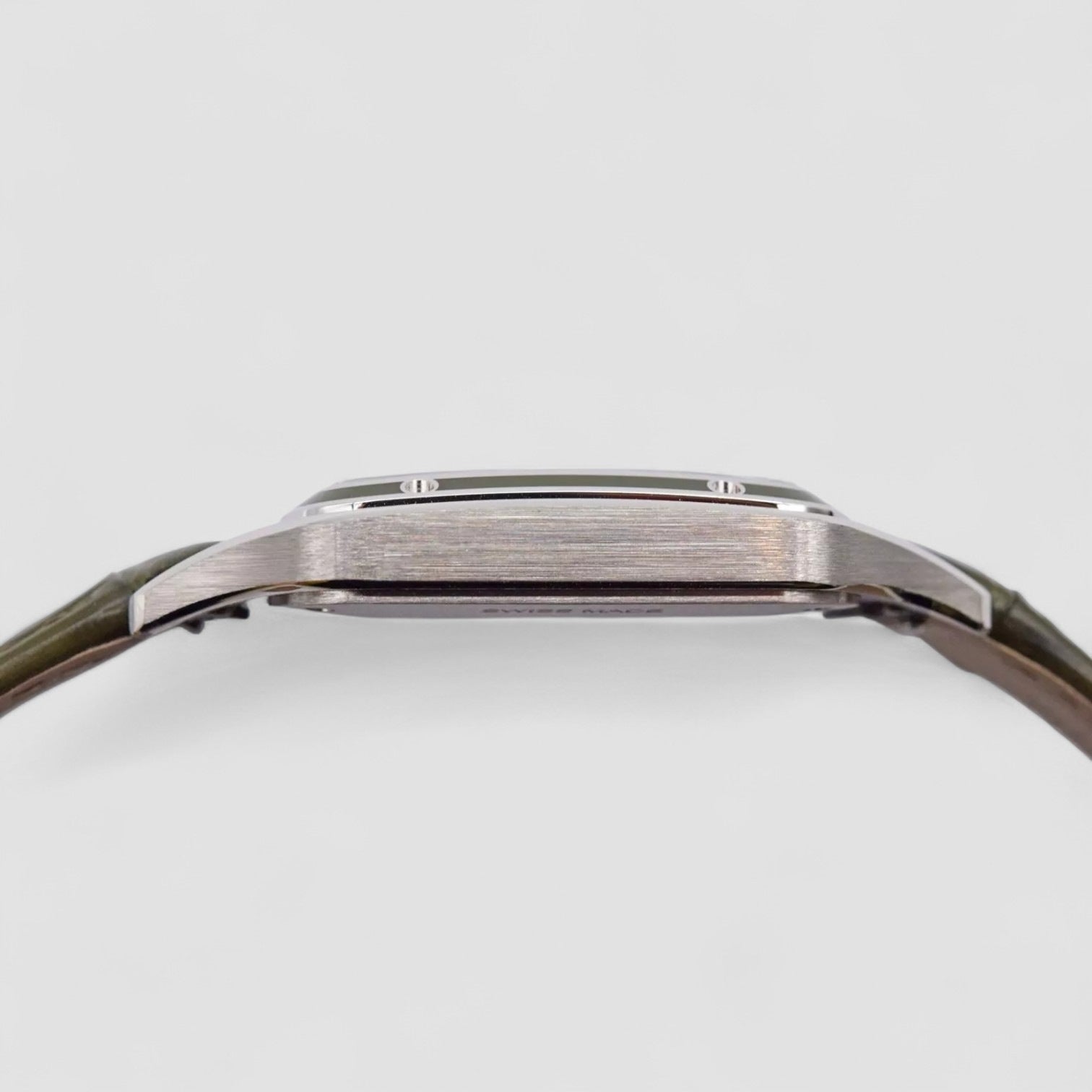Santos Dumont Platinum Green Dial Mechanical Men's Watch