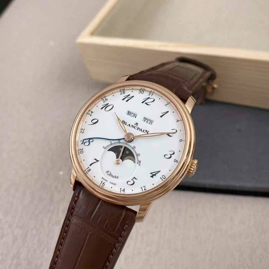 Villeret Quantième Complete Calendar 8 Days Rose Gold
