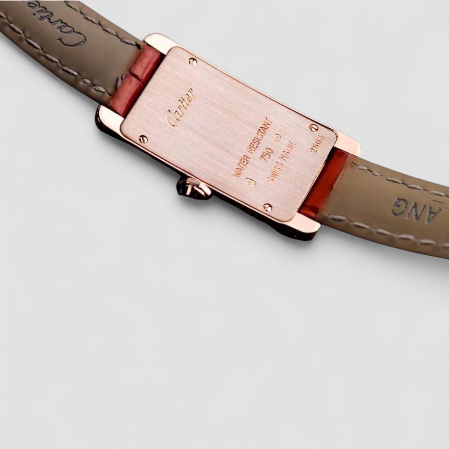 Tank Américaine Small 18K Rose Gold Custom Diamonds 2503 Quartz