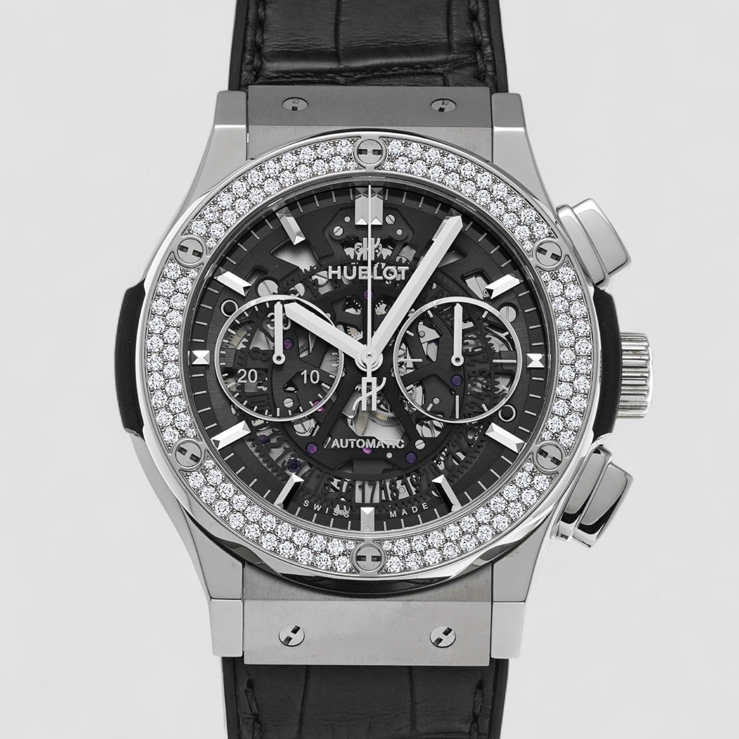 Classic Fusion Black Skeleton Dial Automatic Men's Chronograph Watch