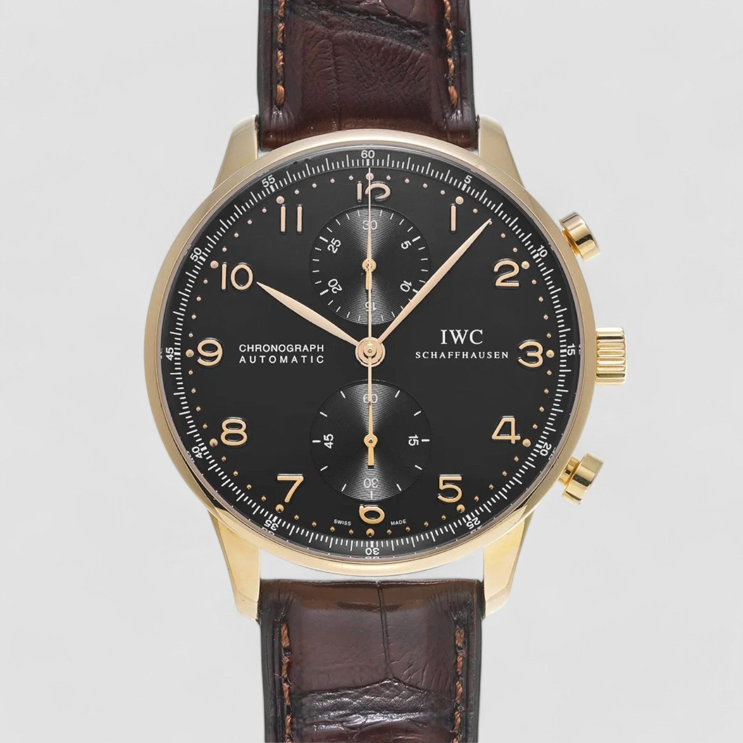 Portuguese Chronograph 18K Rose Gold / Black Dial