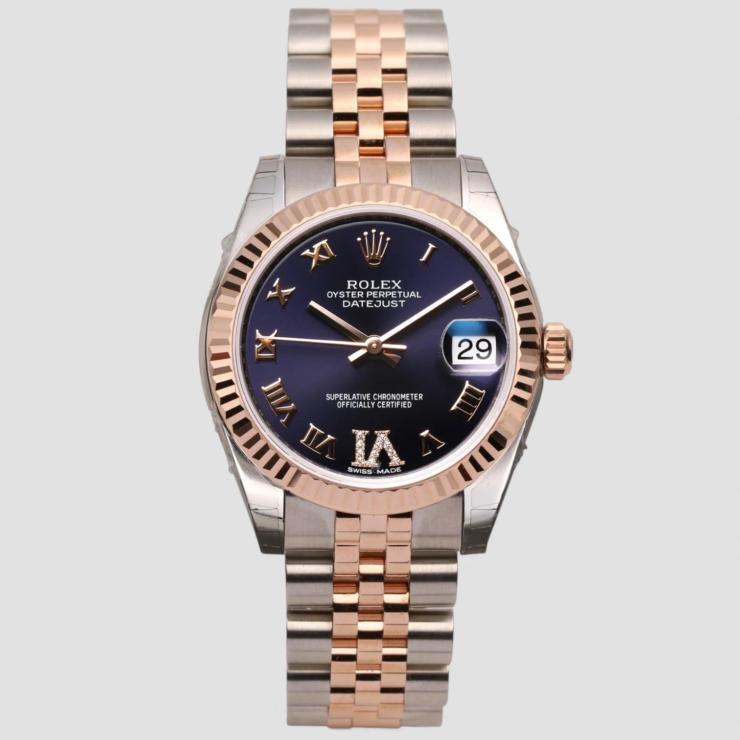 Datejust Lady 31 Purple Steel/18k rose gold Dia 31mm