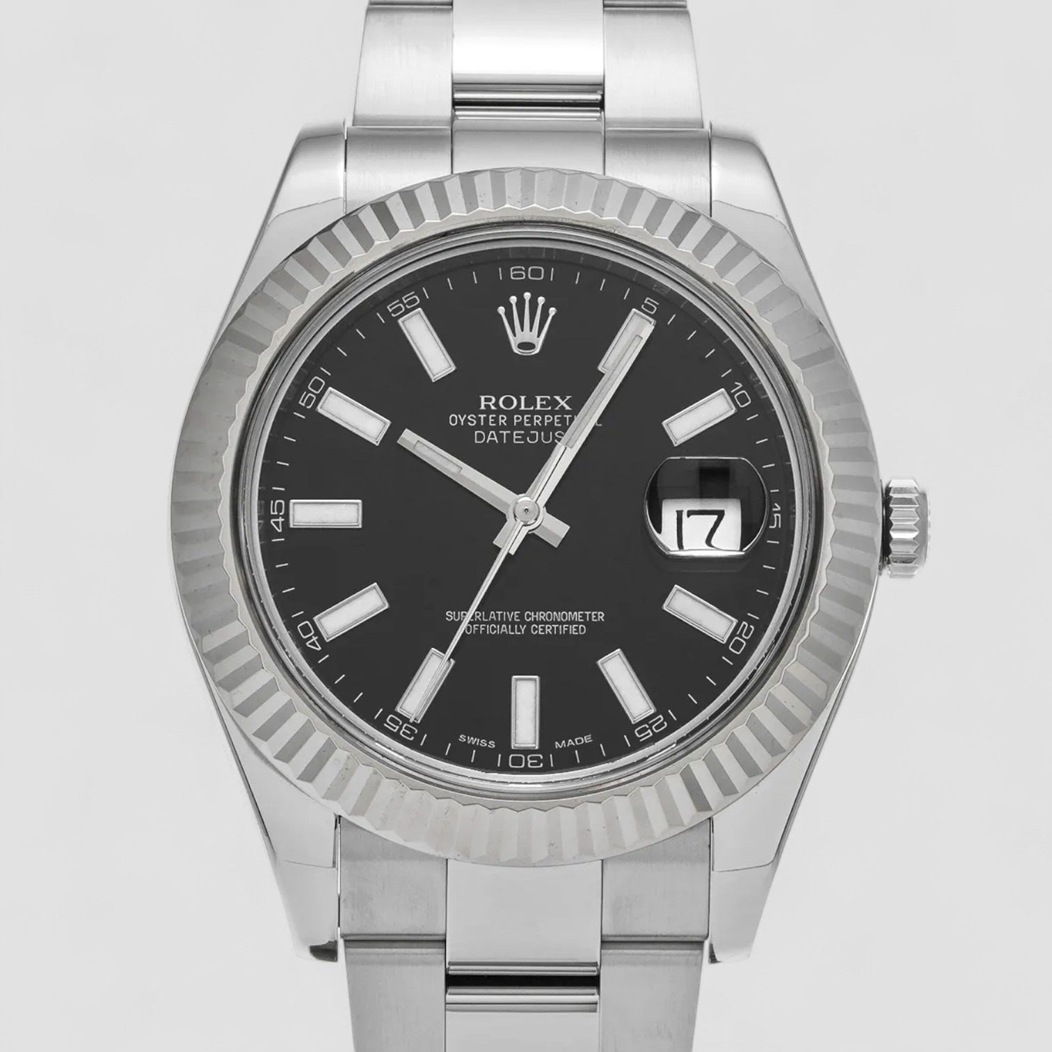 Datejust II 41mm Black Stick Dial Men’s Watch