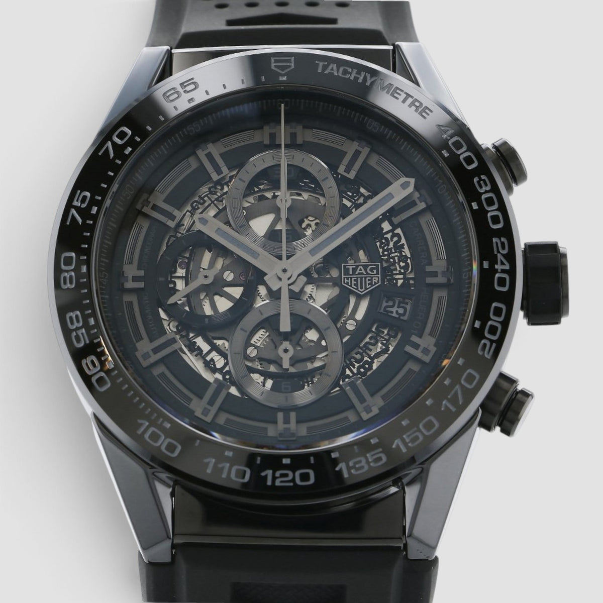 Carrera Calibre HEUER 01 Black Ceramic Skeleton Chronograph