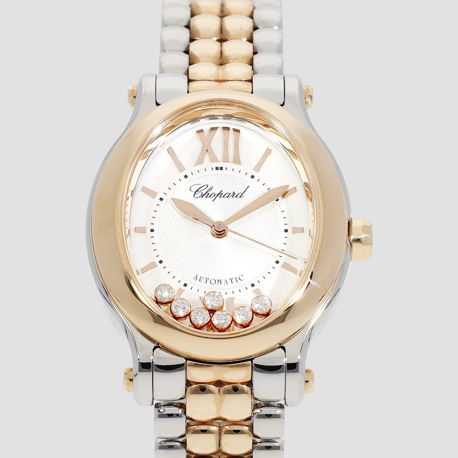 Happy Sport Automatic White Dial Stainless Steel Ladies Watch