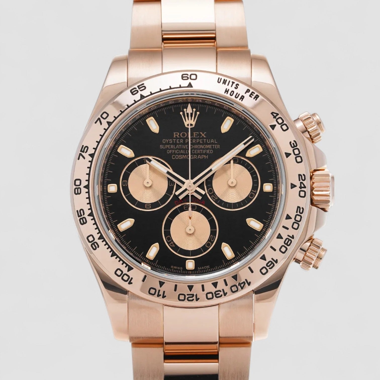 Daytona Everose Black Dial 18K Rose Gold / Bracelet