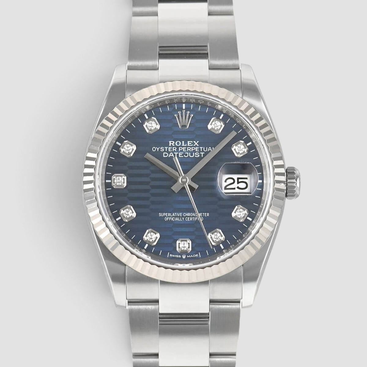 Datejust 36 Blue Motif Diamond Dial Oyster
