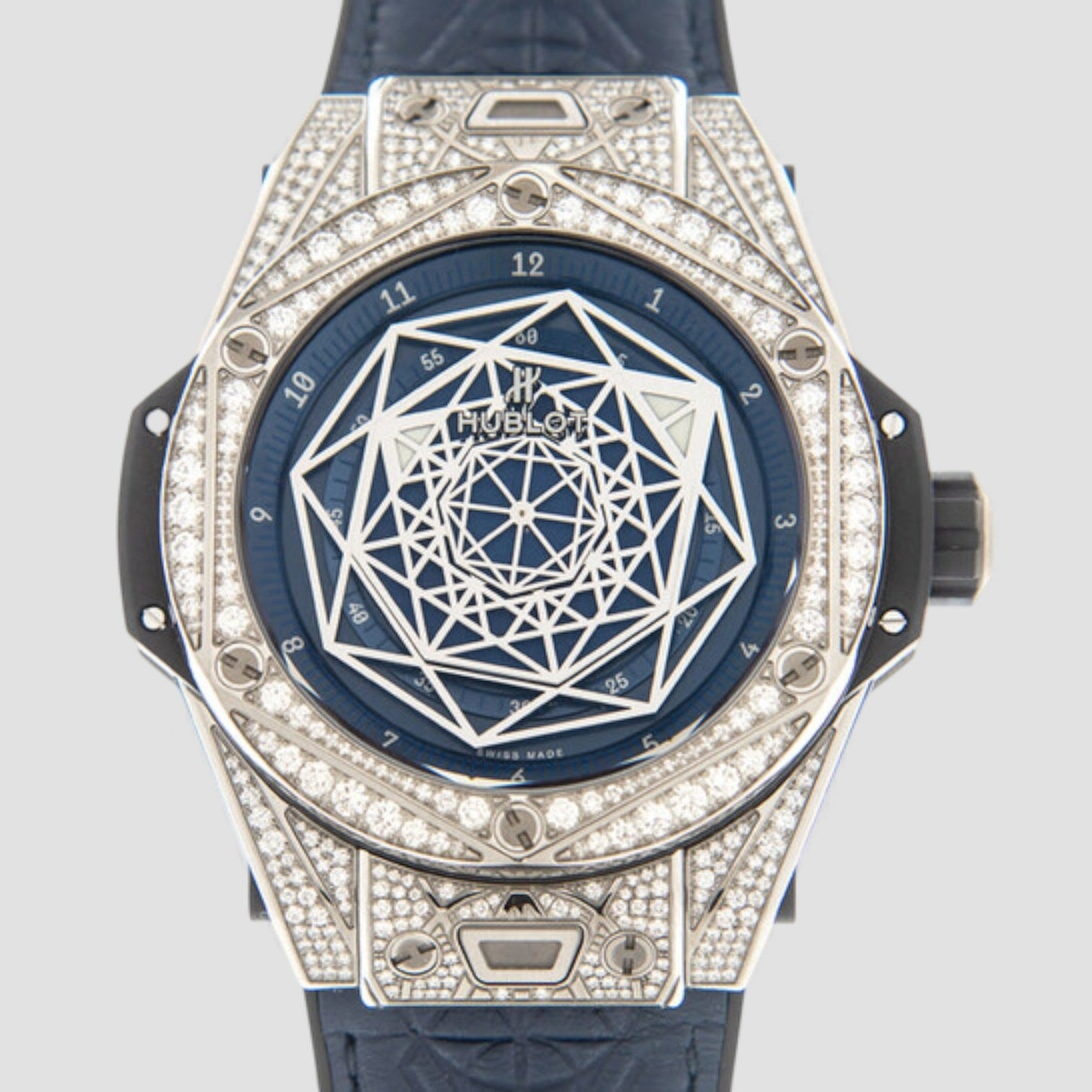 Big Bang Automatic Diamond Blue Dial Unisex Watch