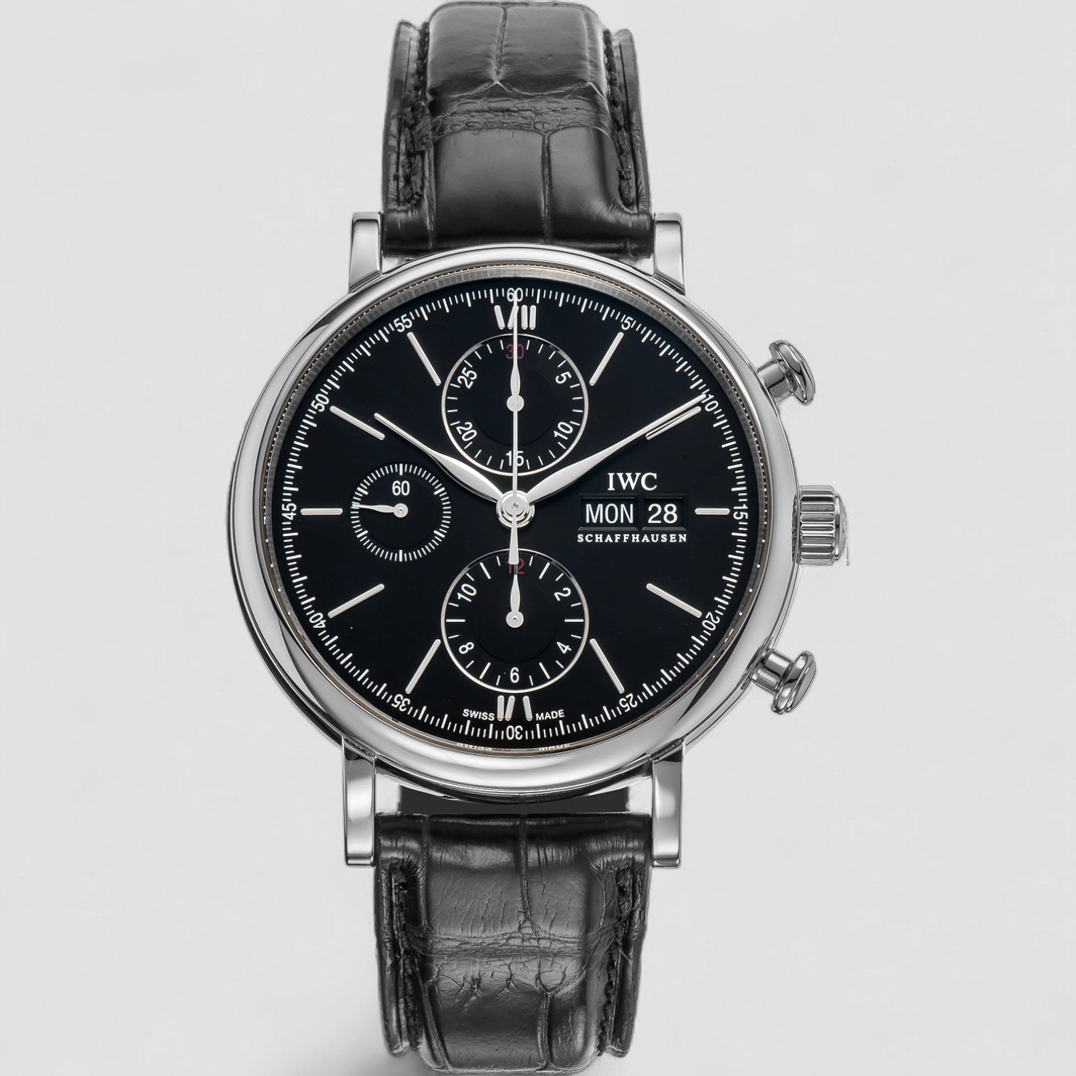 Portofino Chronograph Classic Black Dial Luxury Timepiece