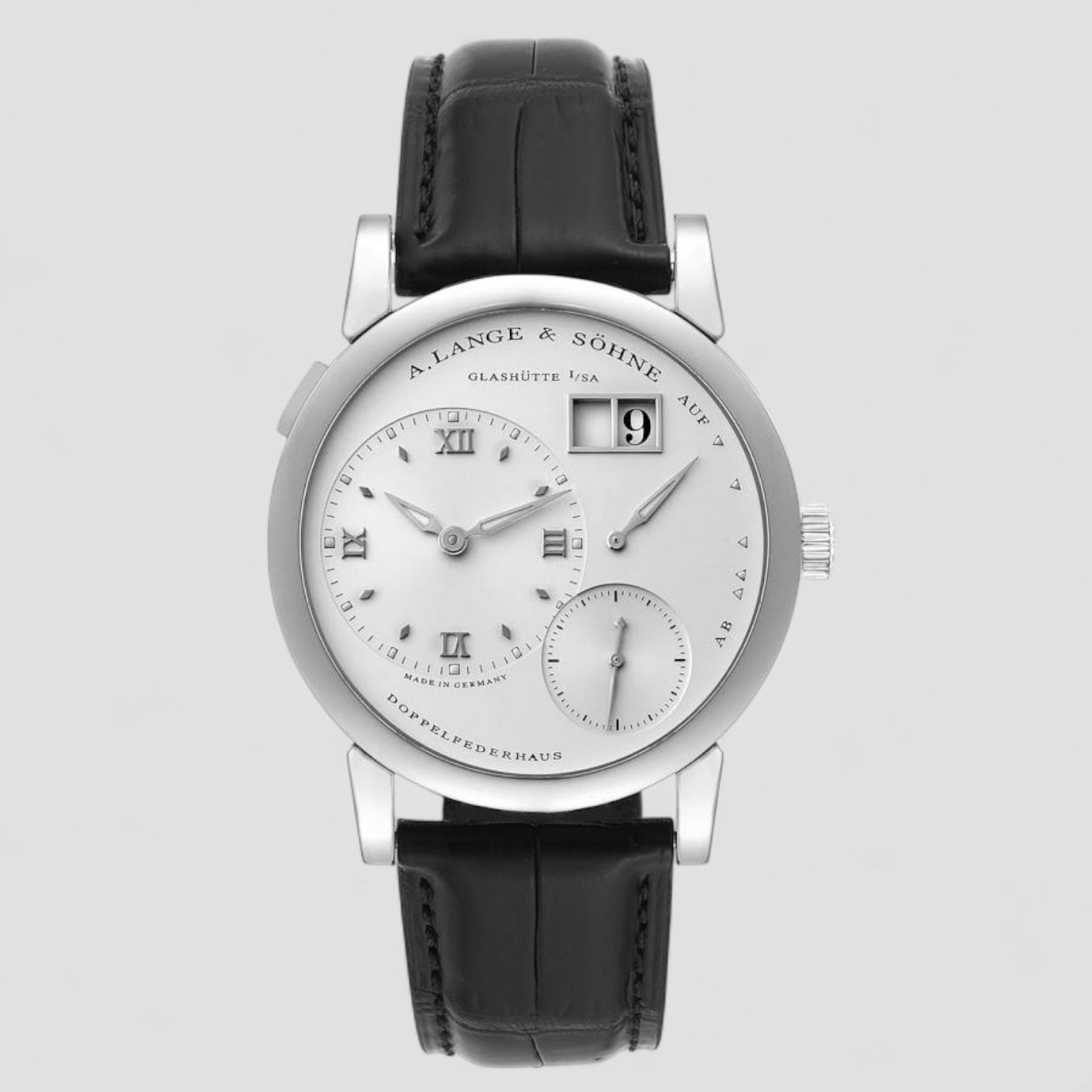 Lange 1 White Gold Silver Dial Mens Watch