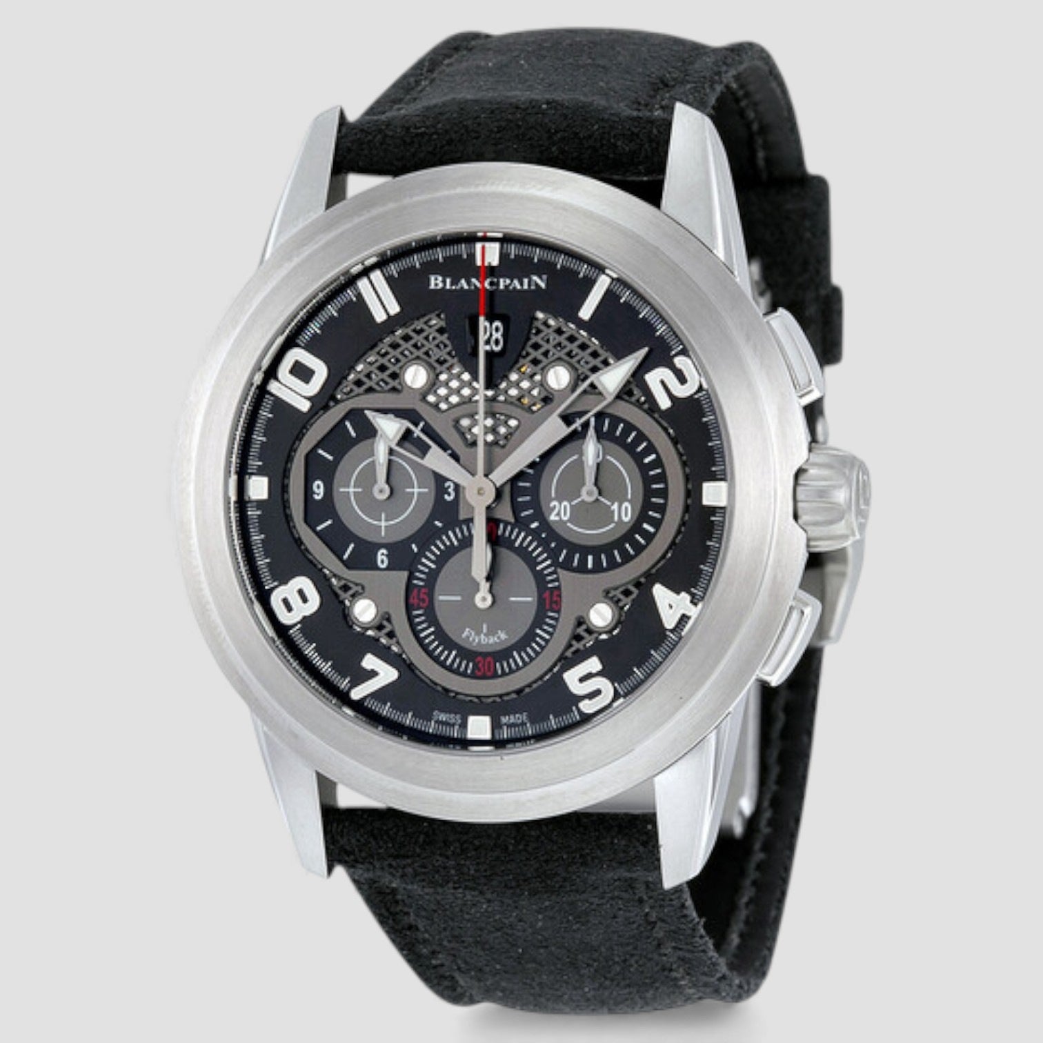 L-Evolution Flyback Automatic Chronograph Black Dial Black Leather Men's Watch