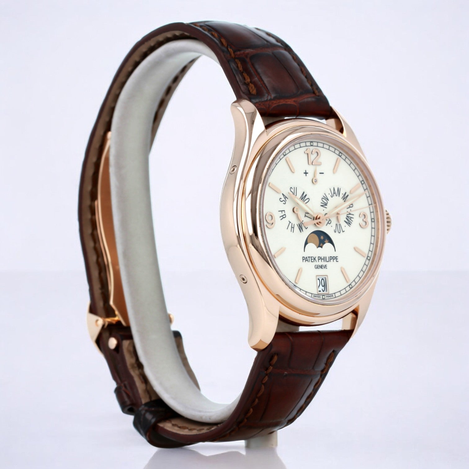 Annual Calendar 18K Rose Gold Porcelain Dial 39MM