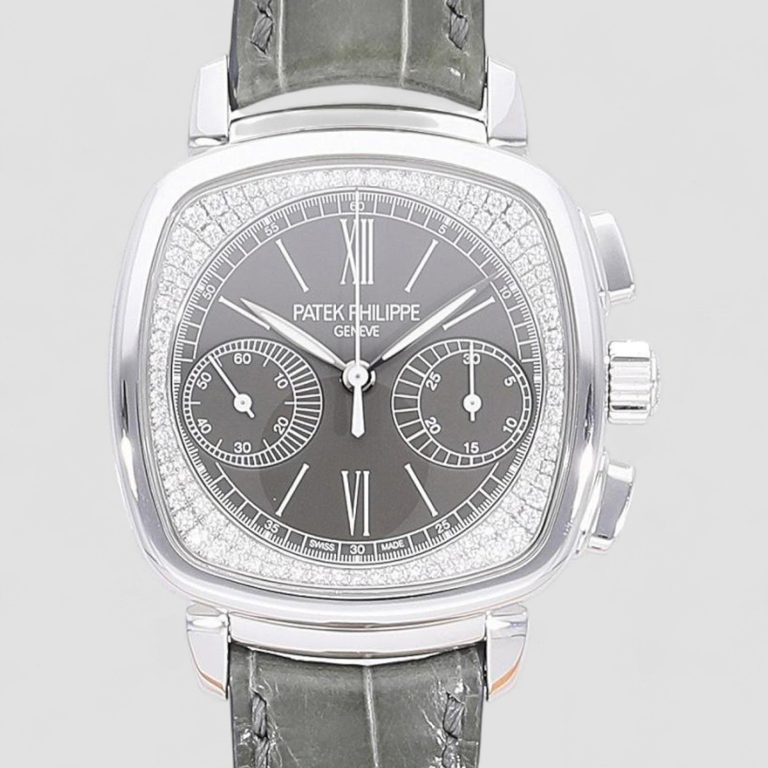 Complications Pale Grey Dial Pale Grey Leather Ladies Watch