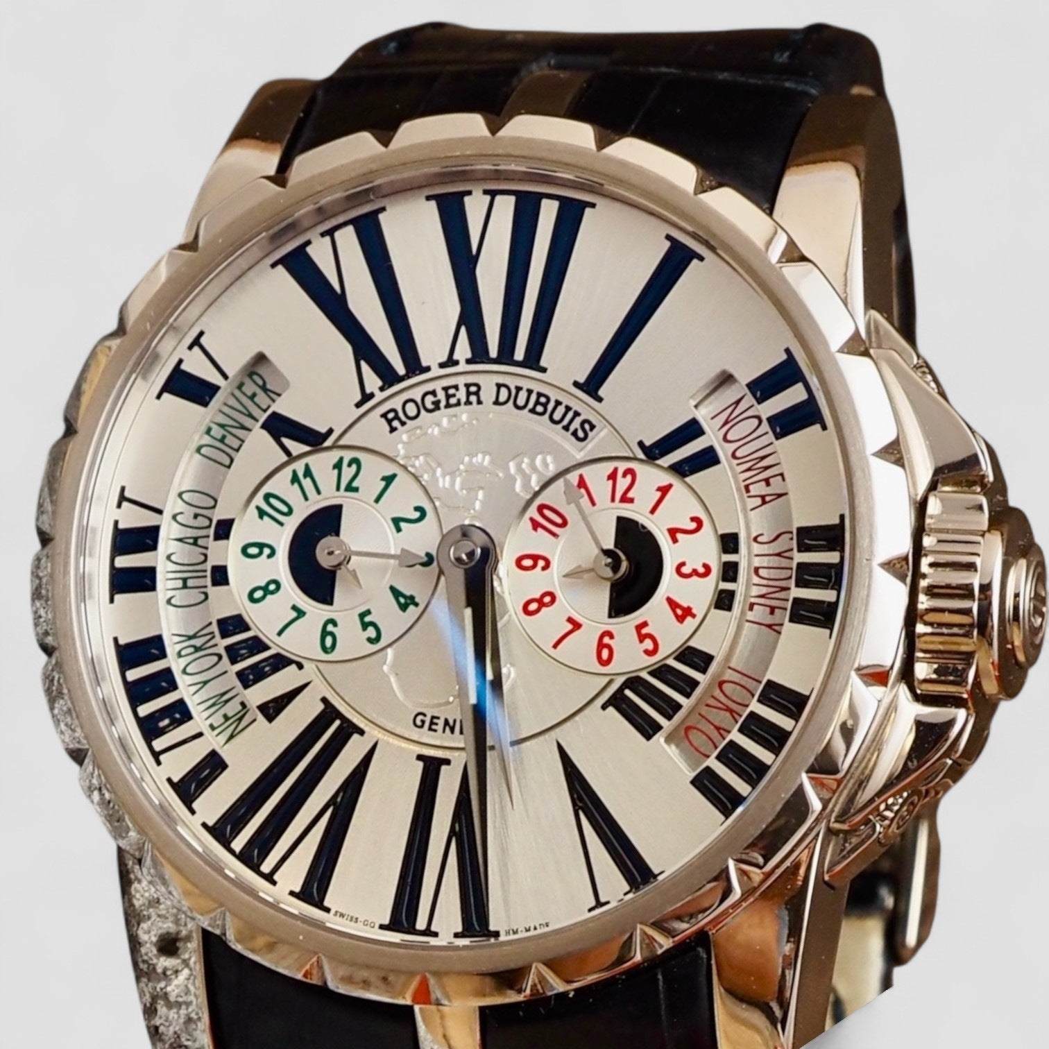 Excalibur Triple Time Zone Limited Edition White Gold 45mm