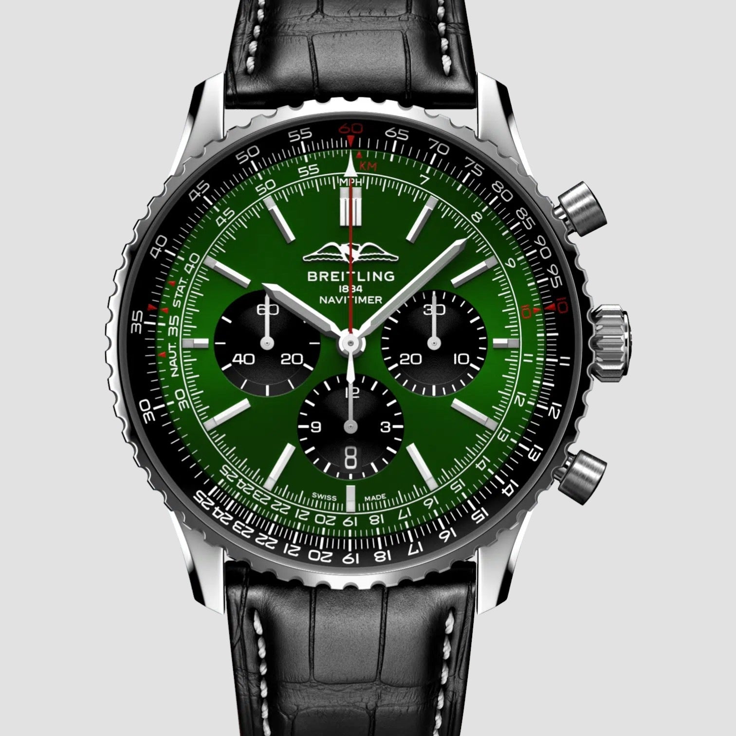 Navitimer Automatic Green Dial Stainless Steel Men's Watch
