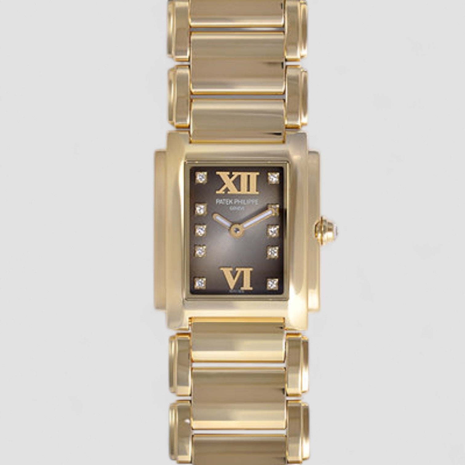 Twenty 4 18K Gold Diamond Dial Ladies Watch