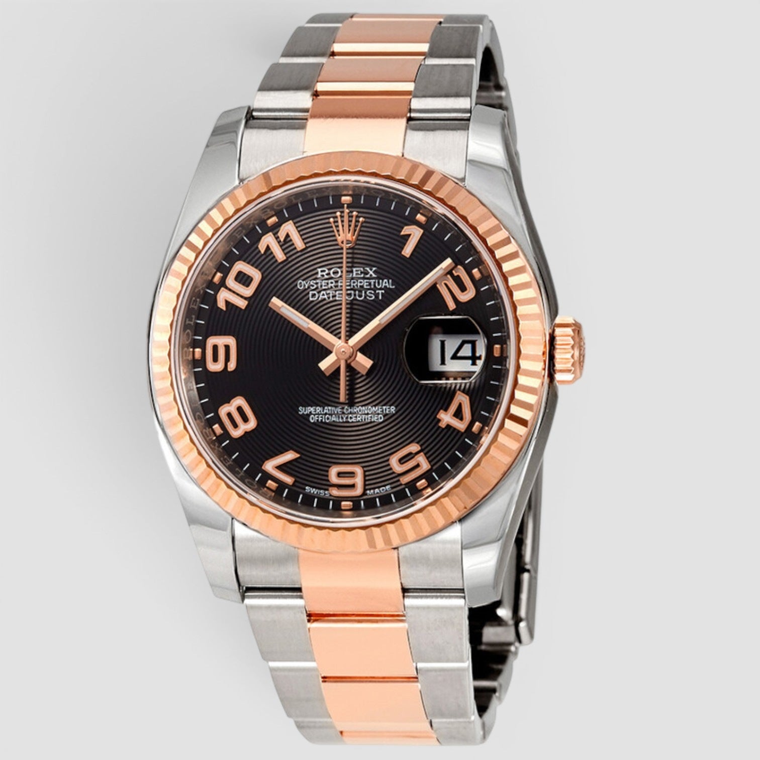 Oyster Perpetual Datejust 36 Black Concentric Arabic on Oyster Bracelet