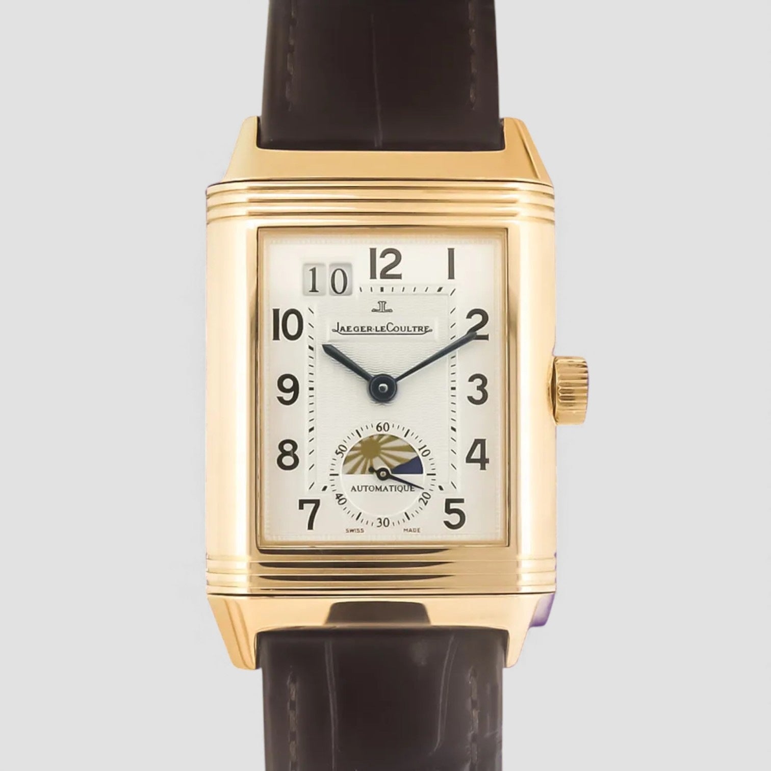 Grande Reverso Sun Moon Rose Gold Mens Watch