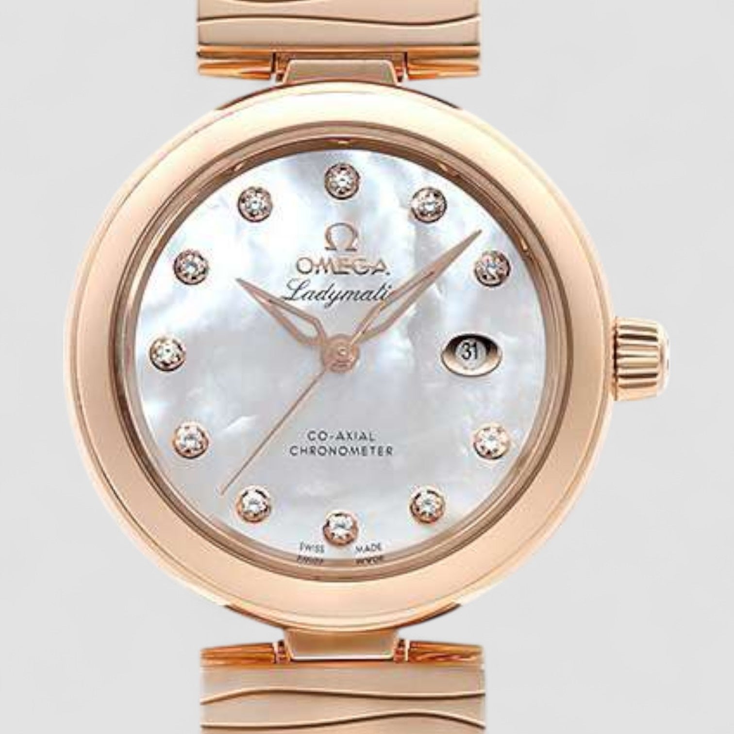 De Ville Ladymatic Automatic Diamond White Dial Watch
