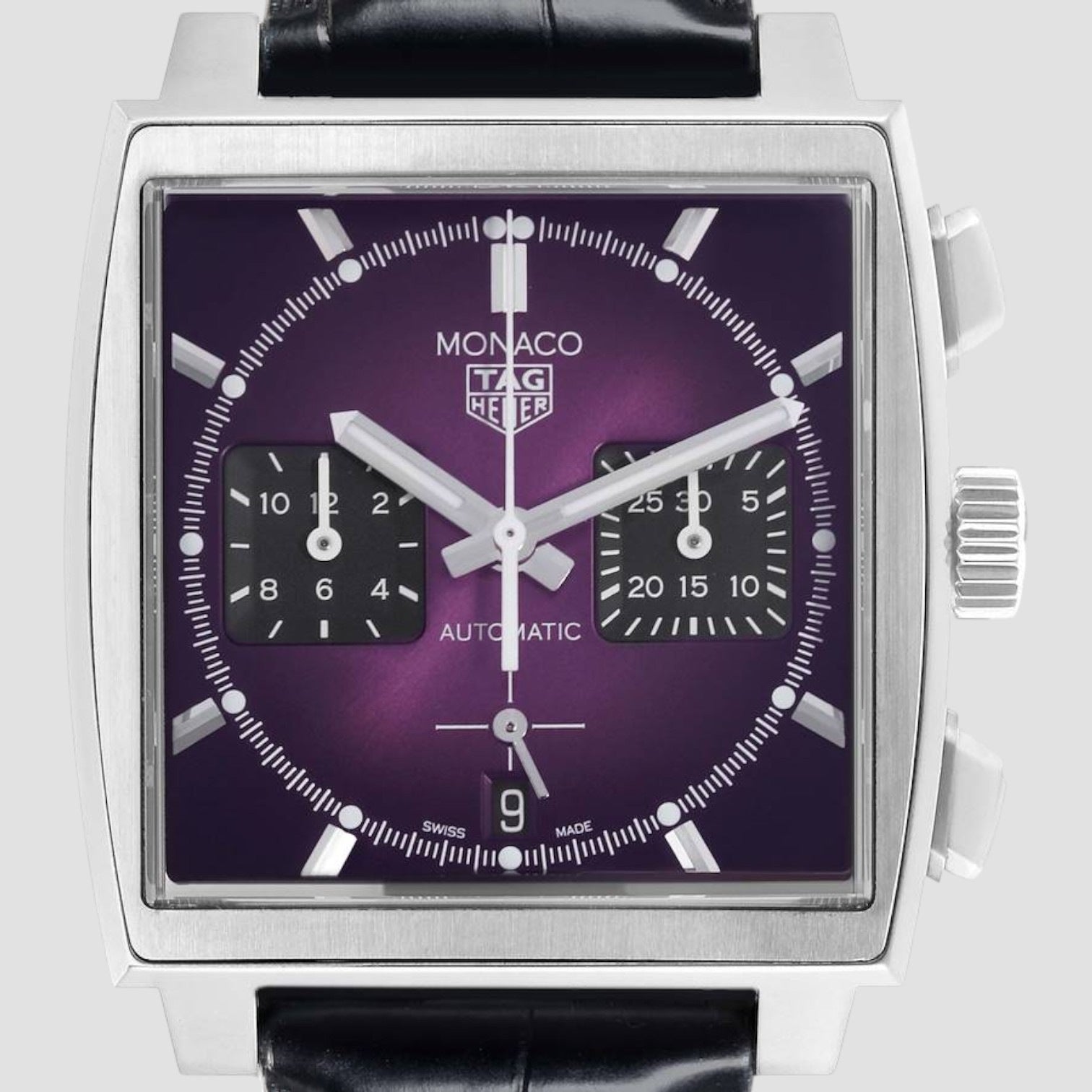 Monaco Limited Edition Purple Dial Automatic Steel Mens Watch