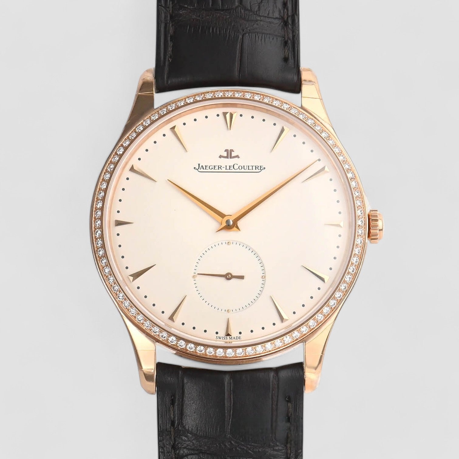 Master Grande Ultra Thin Silver Dial Diamond Bezel RG