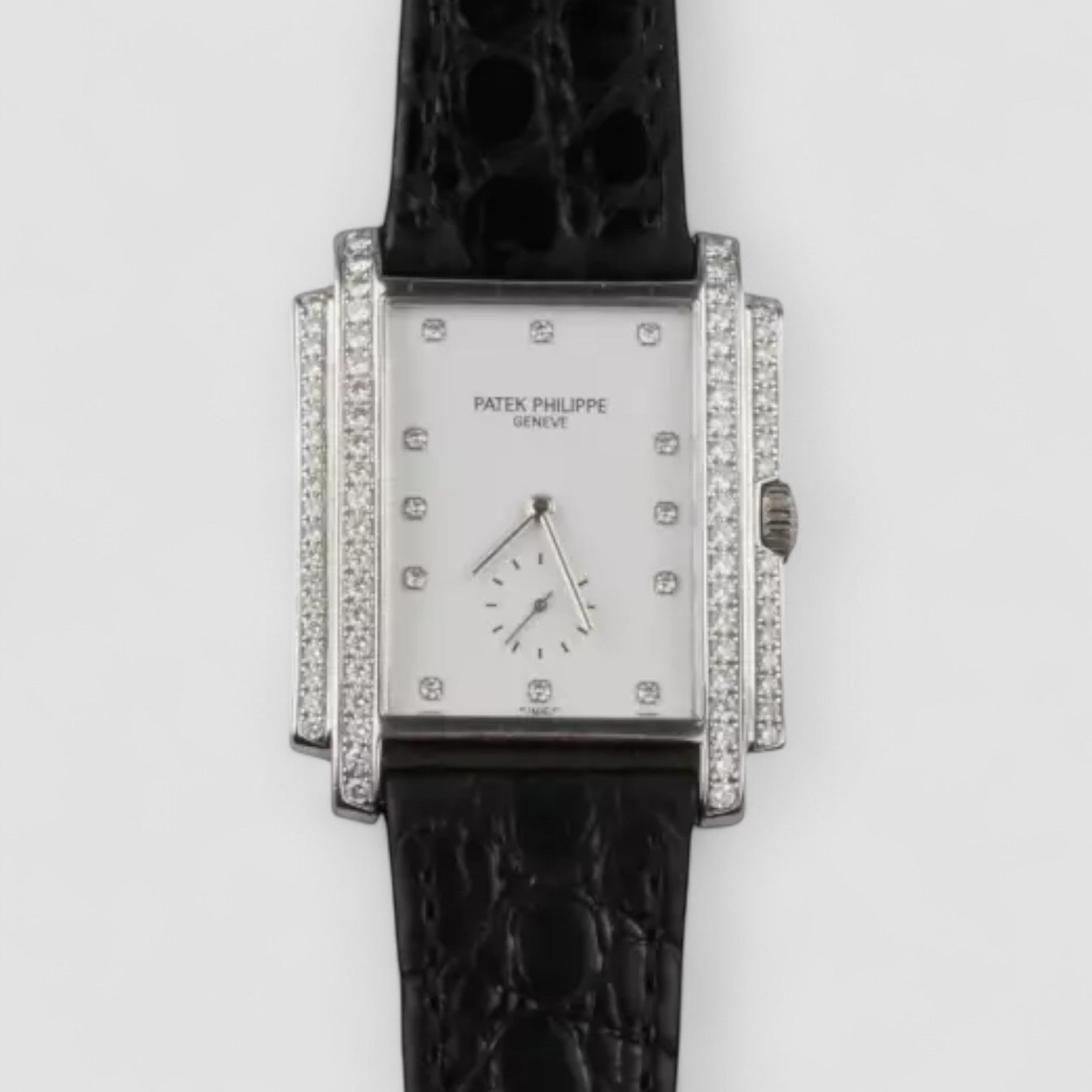 Gondolo diamant or blanc 18 carats 37mm