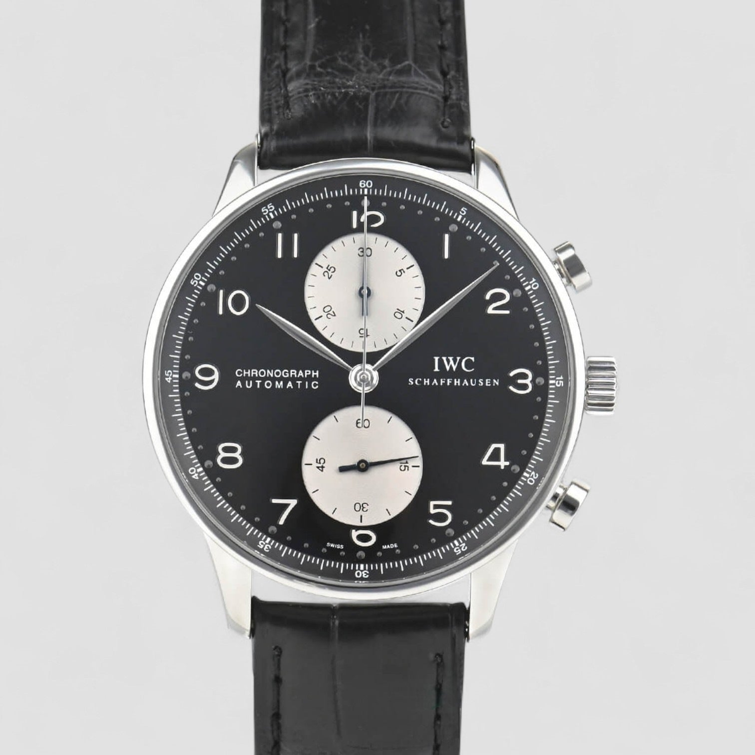 Portugieser Chronograph Black Panda Dial / SS
