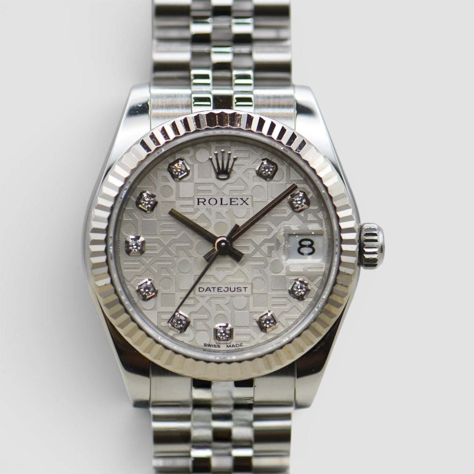 Datejust 31 silver computer diamond dial jubilee