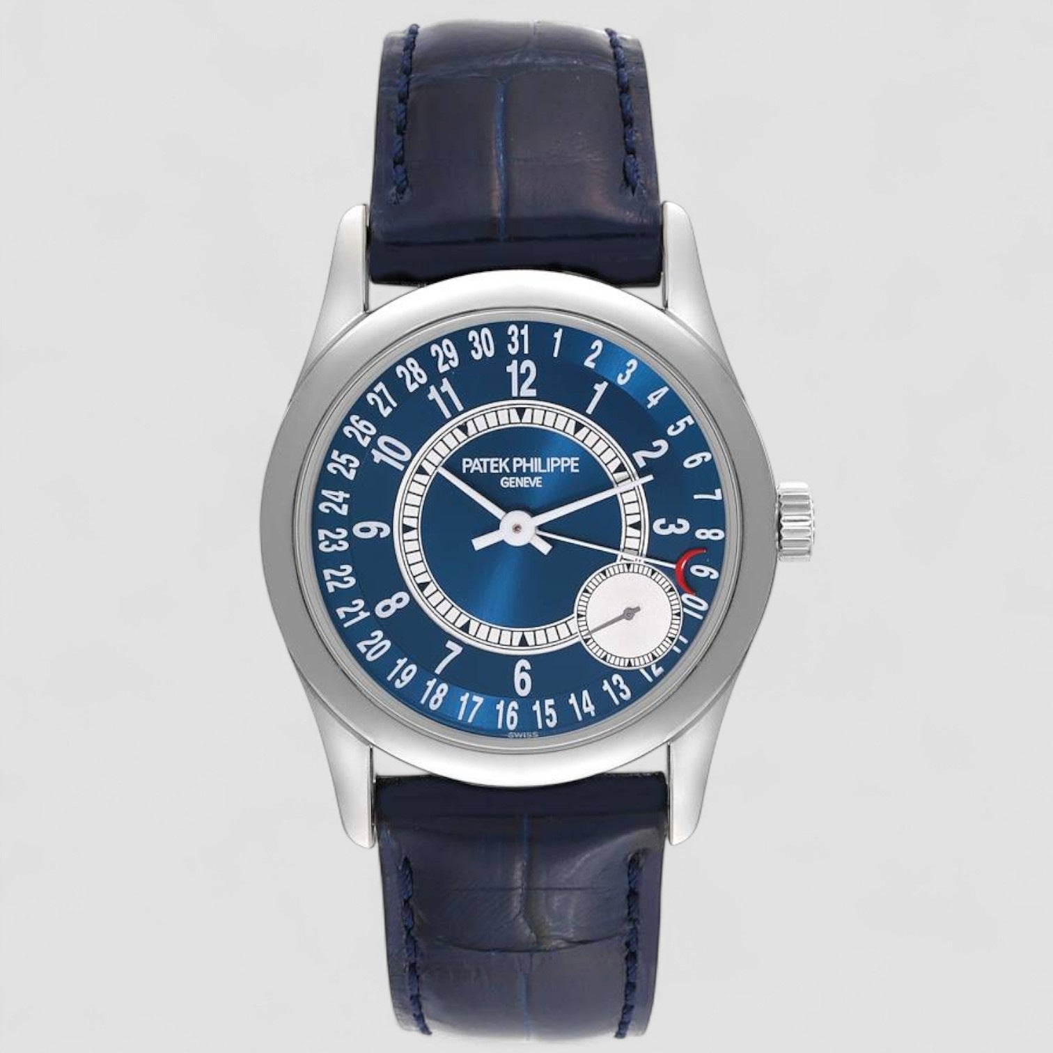 Calatrava Blue Dial 18K White Gold / Deployant